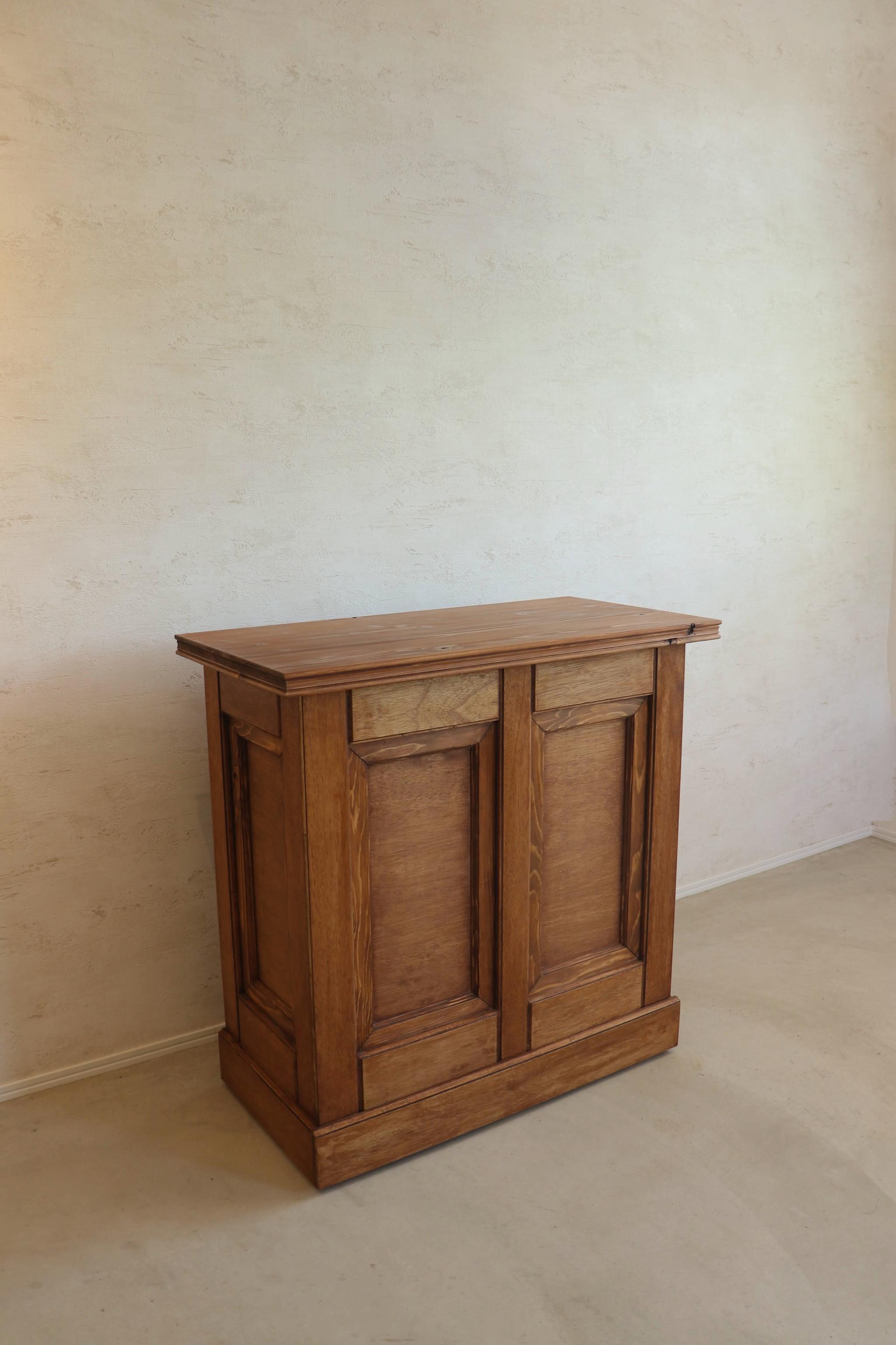 アンティークカウンター レジ台 キャッシャー バーカウンター 受付 サイドテーブル 水槽台 ディスプレイ 店舗什器 | 7枚目